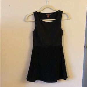 Cute black dress with lace and open back